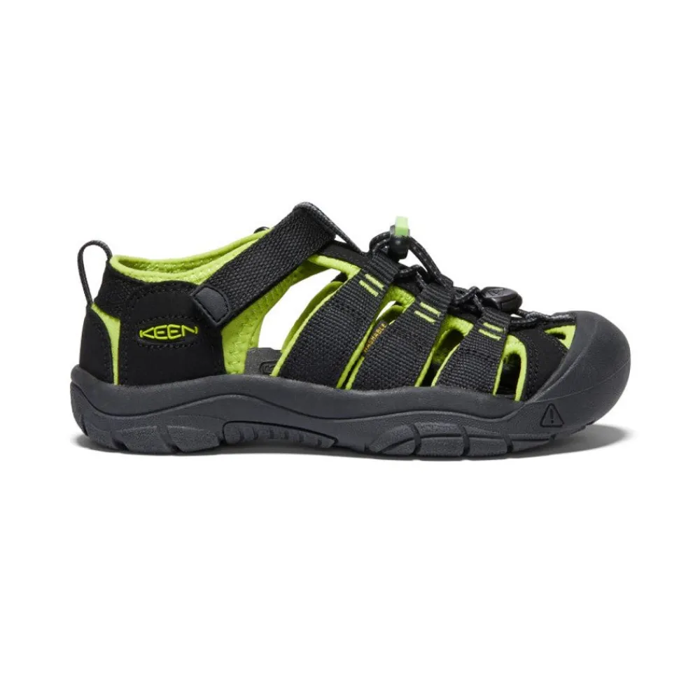 Outlet Big Kids' Newport H2 | Black/Lime Green Kids Sandals