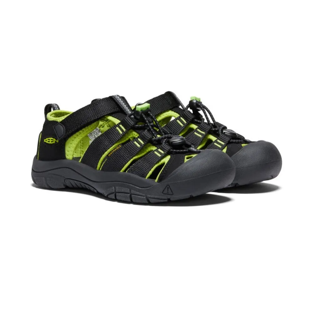 Outlet Big Kids' Newport H2 | Black/Lime Green Kids Sandals