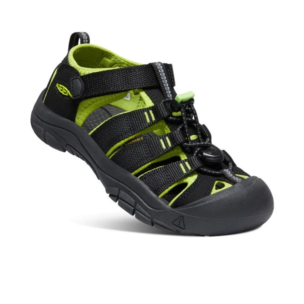 Outlet Big Kids' Newport H2 | Black/Lime Green Kids Sandals