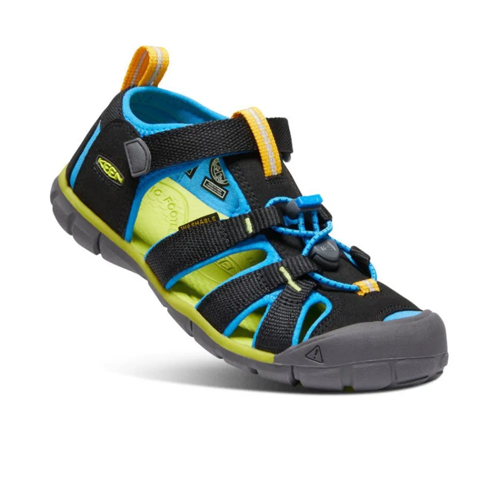 Discount Big Kids' Seacamp Ii Cnx | Black/Brilliant Blue Kids Sandals