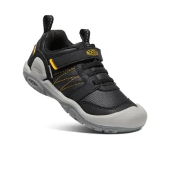 Clearance Little Kids' Knotch Peak Sneaker | Black/ Yellow Kids Shoes