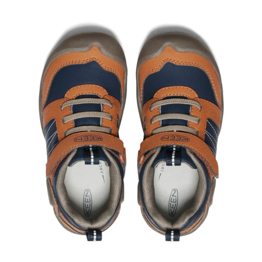 Fashion Little Kids' Knotch Peak Sneaker | Maple/Sky Captain Kids Shoes