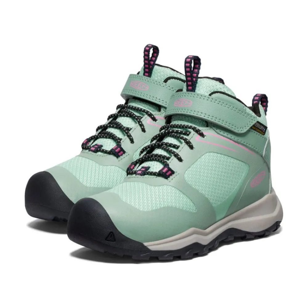 Fashion Little Kids' Wanduro Waterproof Boot | Granite Green/Ibis Rose Kids Boots