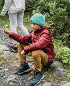 Fashion Little Kids' Wanduro Waterproof Boot | Granite Green/Ibis Rose Kids Boots