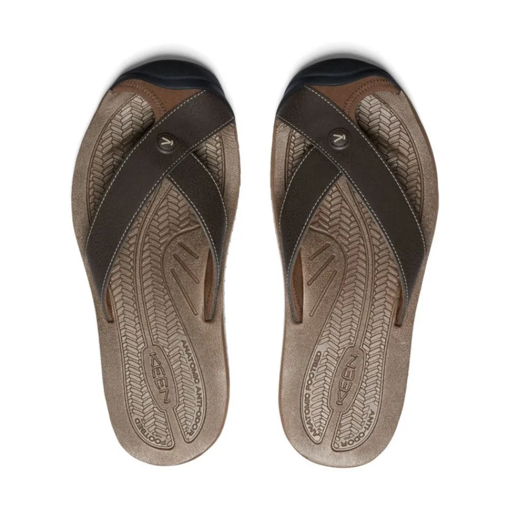 Clearance Men'S Barbados Flip-Flop | Java/Dark Earth Men Slip-Ons