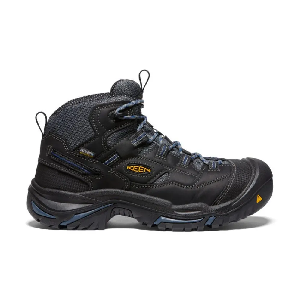 Hot Men'S Braddock Waterproof Mid (Soft Toe) | Raven/Estate Blue Men Work Boots & Shoes