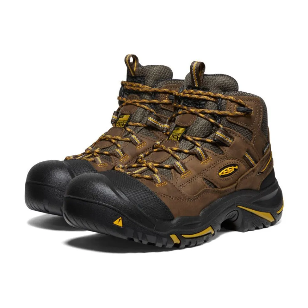 Hot Men'S Braddock Waterproof Mid (Steel Toe) | Cascade Brown/Tawny Olive Men Work Boots & Shoes