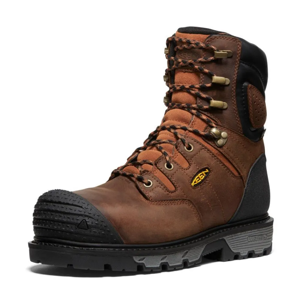 Outlet Men'S Camden 8" Insulated Waterproof Boot (Carbon-Fiber Toe) | Leather Brown/Black Men Work Boots & Shoes
