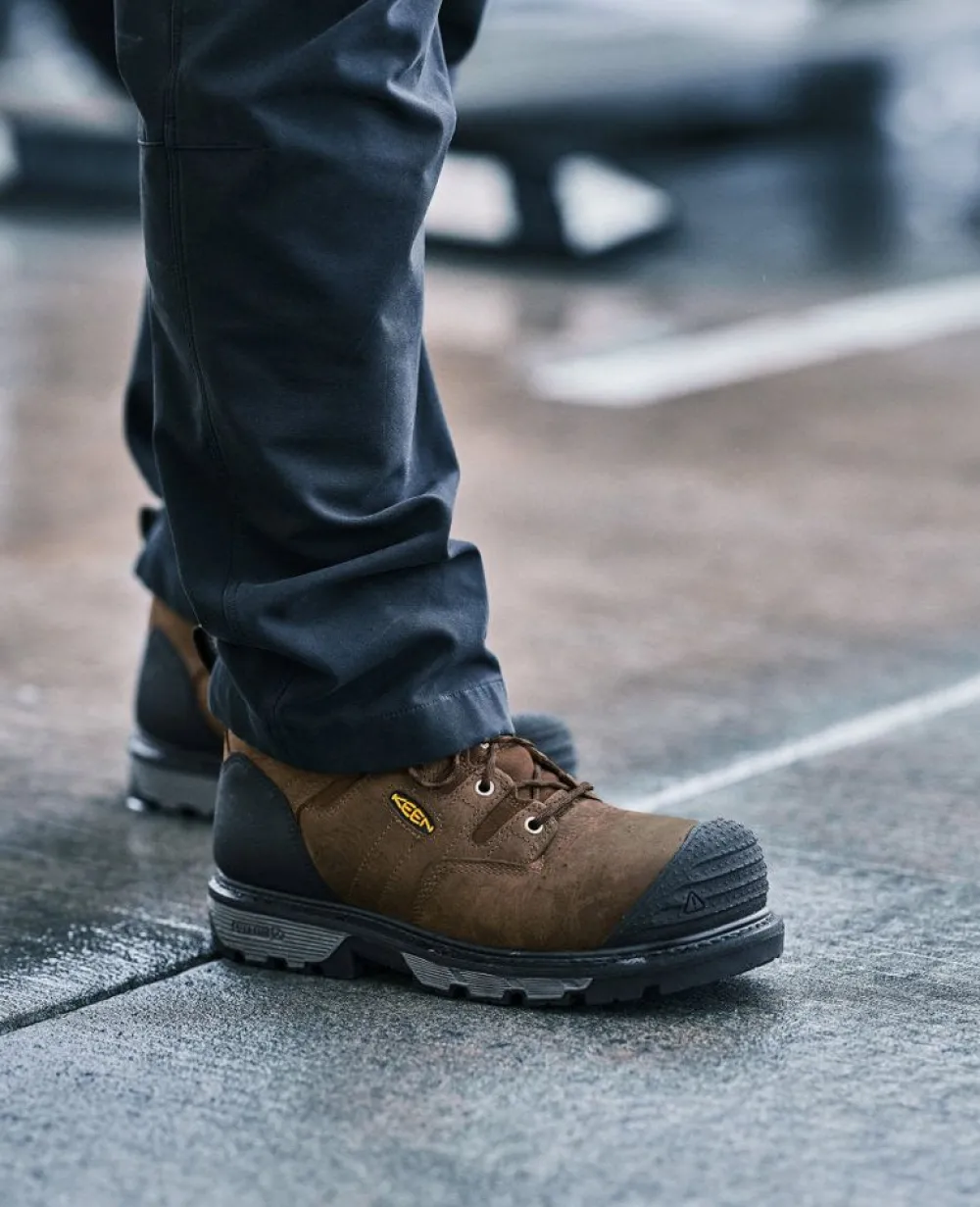 Outlet Men'S Camden 8" Insulated Waterproof Boot (Carbon-Fiber Toe) | Leather Brown/Black Men Work Boots & Shoes