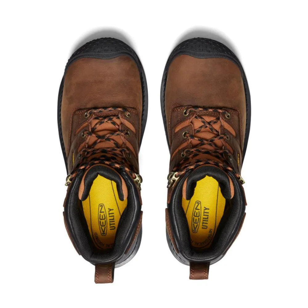 Hot Men'S Camden 6" Waterproof Boot (Carbon-Fiber Toe) | Leather Brown/Black Men Work Boots & Shoes
