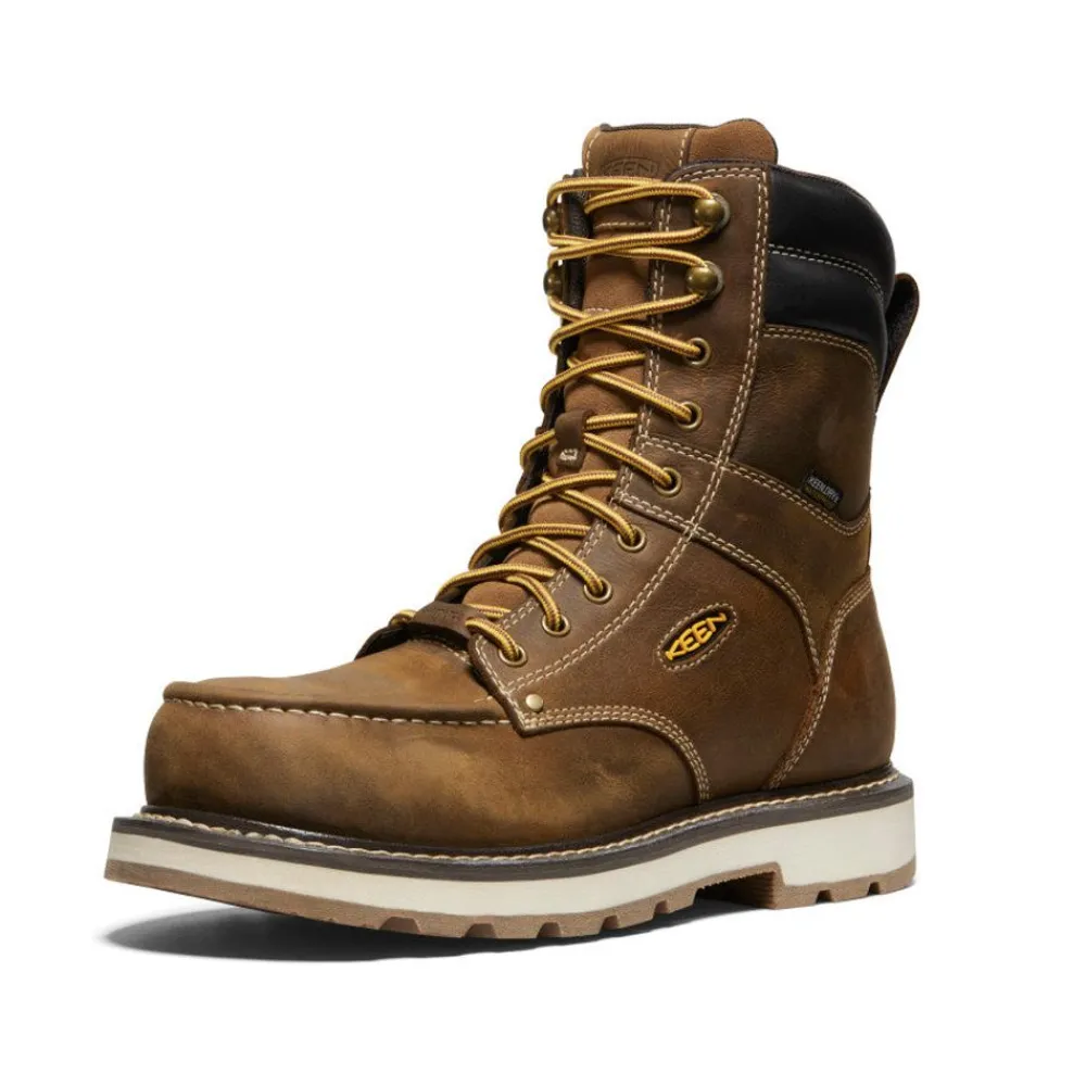 Clearance Men'S Cincinnati 8" Waterproof 90° Heel Boot (Carbon-Fiber Toe) | Belgian/Sandshell Men Work Boots & Shoes