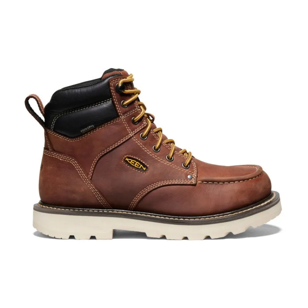 Fashion Men'S Cincinnati 6" Waterproof 90° Heel Boot (Soft Toe) | Tuscan Red/Sandshell Men Work Boots & Shoes