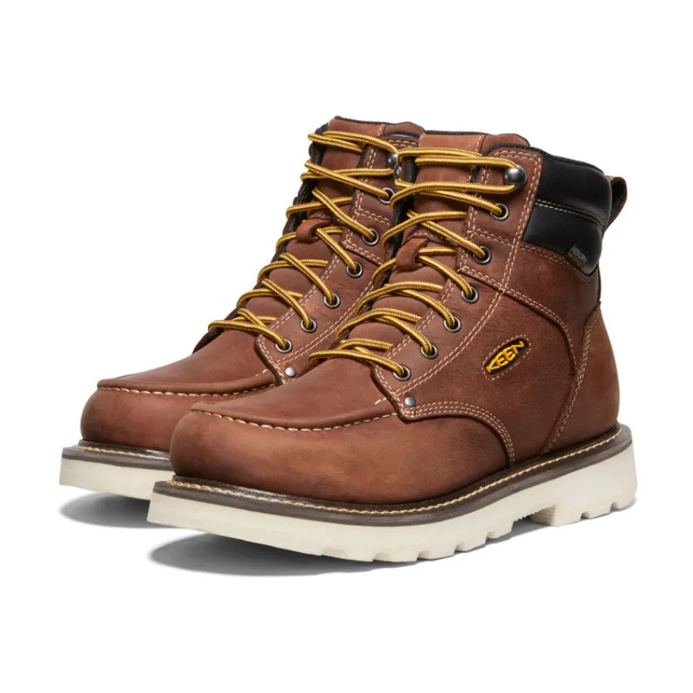 Fashion Men'S Cincinnati 6" Waterproof 90° Heel Boot (Soft Toe) | Tuscan Red/Sandshell Men Work Boots & Shoes