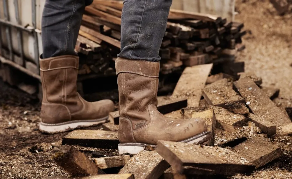 Online Men'S Cincinnati Wellington (Soft Toe) | Belgian/Off White Men Work Boots & Shoes