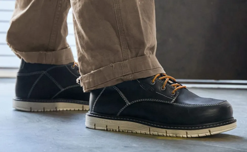 Hot Men'S Csa San Jose 6" Waterproof Boot (Aluminum Toe) | Black/Off White Men Work Boots & Shoes