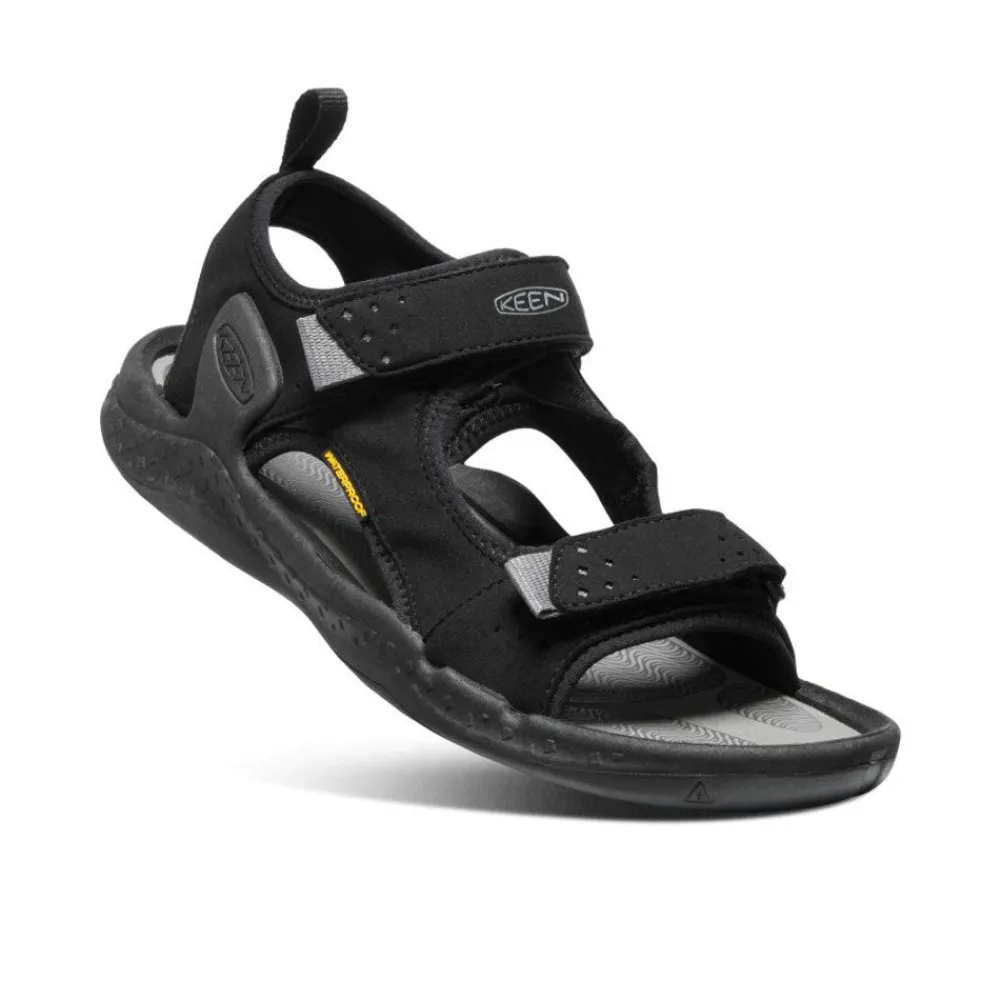Best Men'S Drift Creek Two-Strap Sandal | Black/Steel Grey Men Sandals