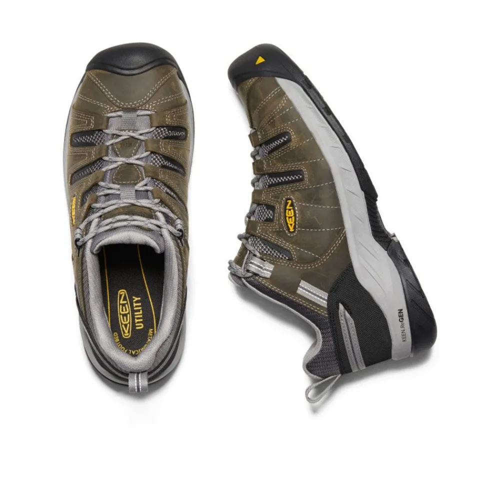 New Men'S Flint Ii (Steel Toe) | Gargoyle/Paloma Men Work Boots & Shoes