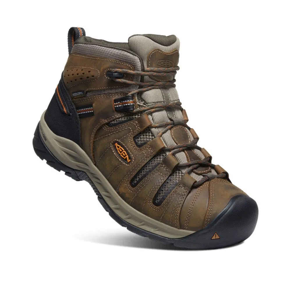 Hot Men'S Flint Ii Waterproof Mid (Soft Toe) | Black Olive/Brindle Men Work Boots & Shoes