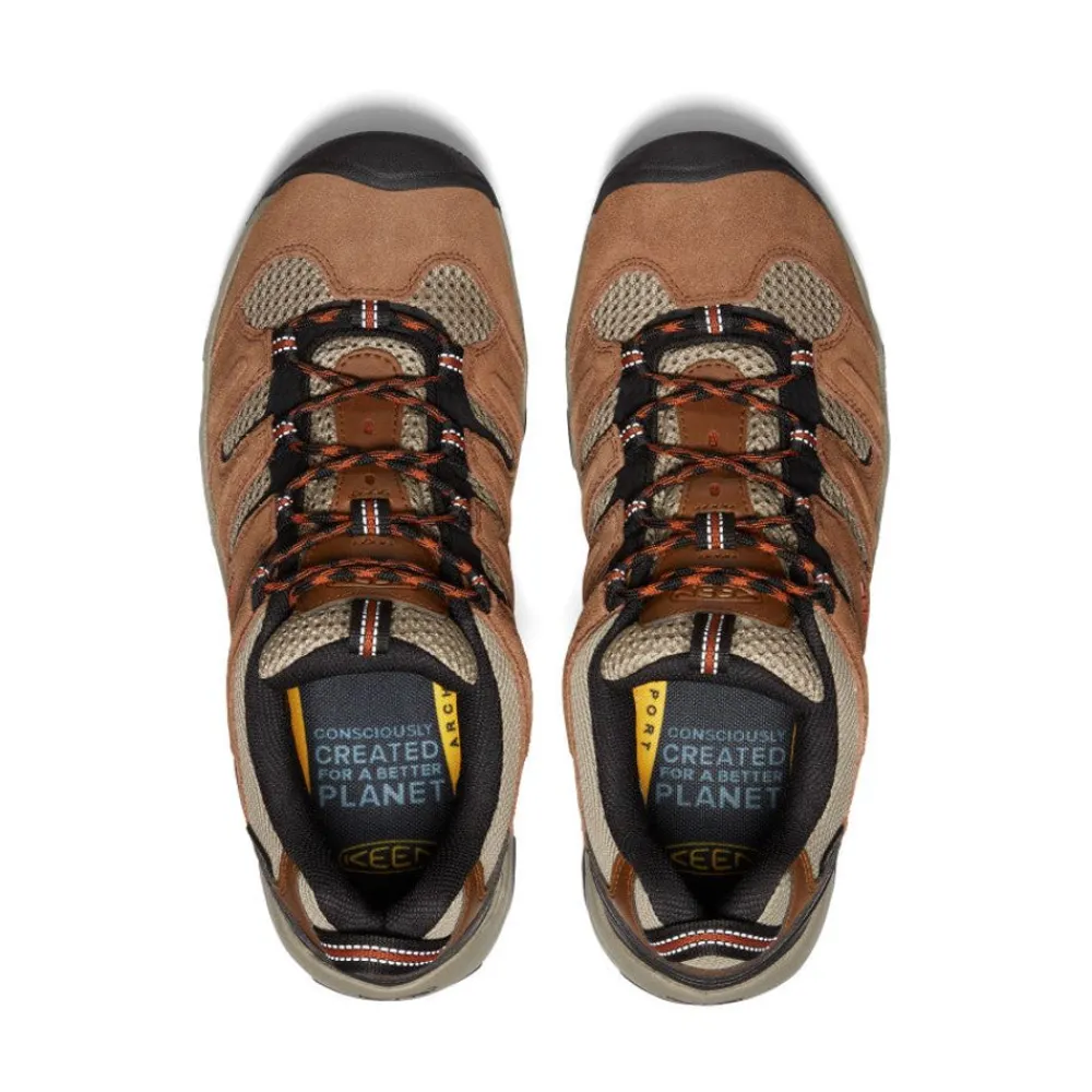 Sale Men'S Headout Waterproof Hiking Shoe | Bison/Fossil Orange Men Shoes