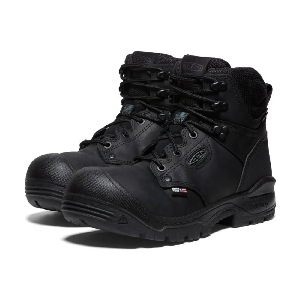 Online Men'S Independence 6" Waterproof Boot (Soft Toe) | Black/Black Men Work Boots & Shoes