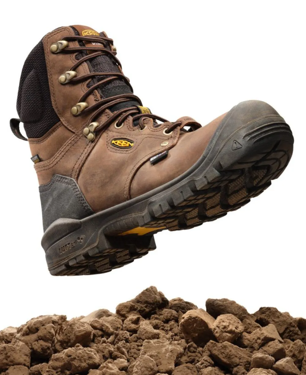 New Men'S Independence 8" Waterproof Boot (Carbon Fiber Toe) | Dark Earth/Black Men Work Boots & Shoes
