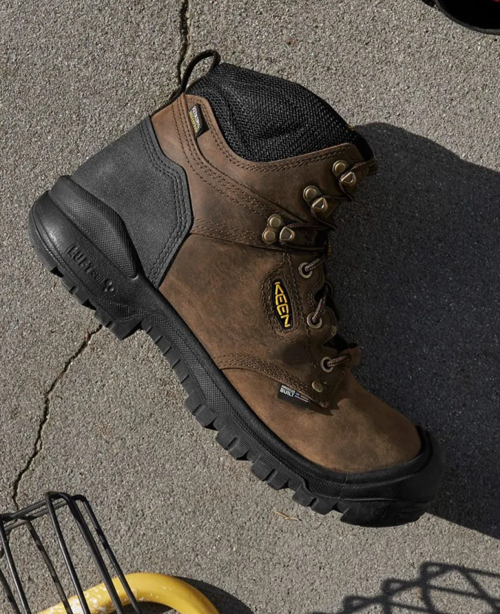 Sale Men'S Independence 6" Waterproof Internal Met (Carbon-Fiber Toe) | Dark Earth/Black Men Work Boots & Shoes