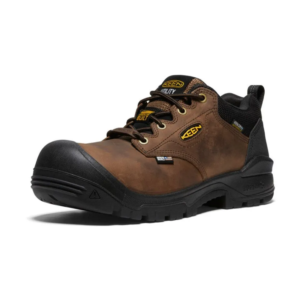 Sale Men'S Independence Oxford Waterproof Shoe (Carbon-Fiber Toe) | Dark Earth/Black Men Work Boots & Shoes