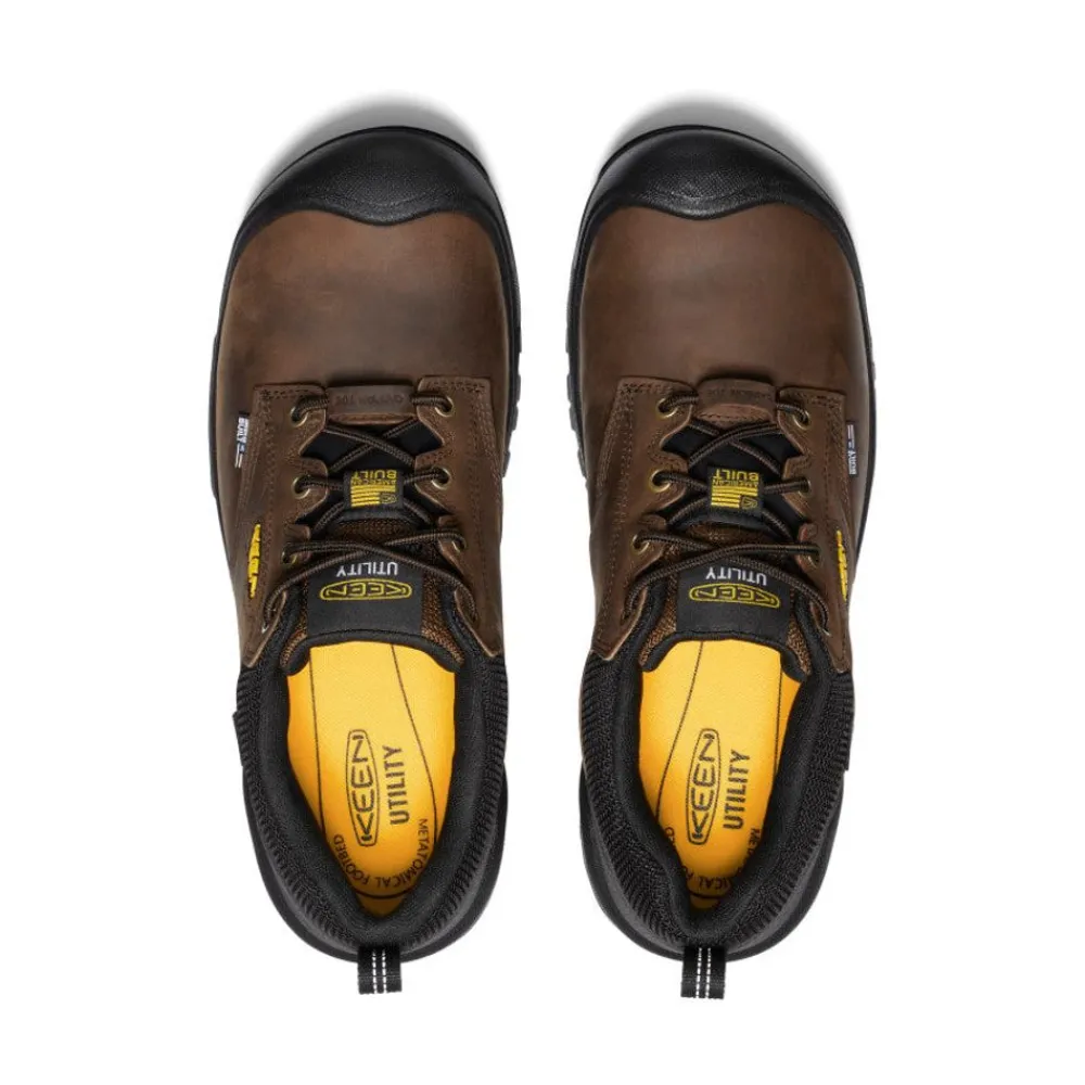 Sale Men'S Independence Oxford Waterproof Shoe (Carbon-Fiber Toe) | Dark Earth/Black Men Work Boots & Shoes