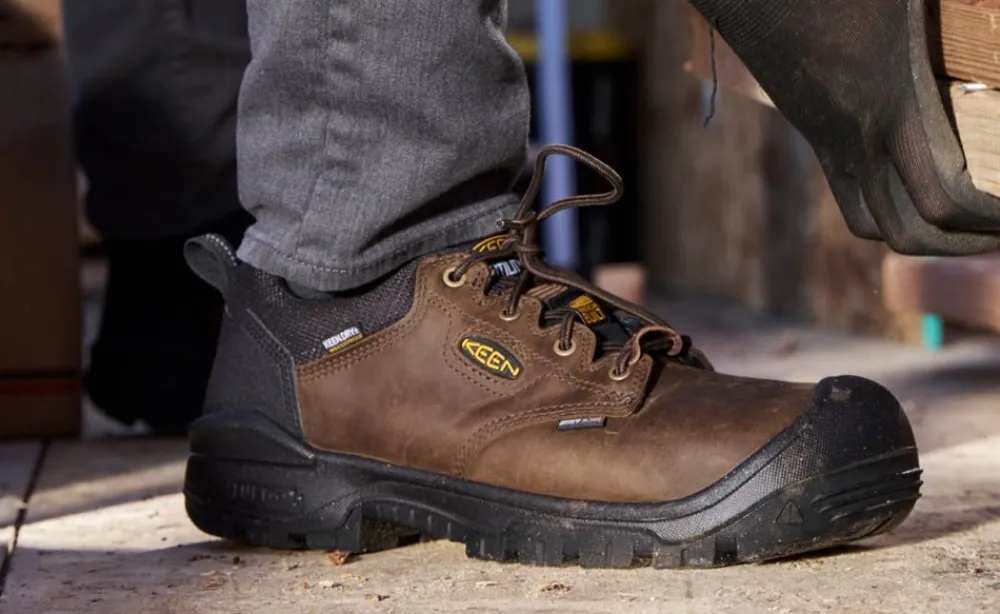 Sale Men'S Independence Oxford Waterproof Shoe (Carbon-Fiber Toe) | Dark Earth/Black Men Work Boots & Shoes