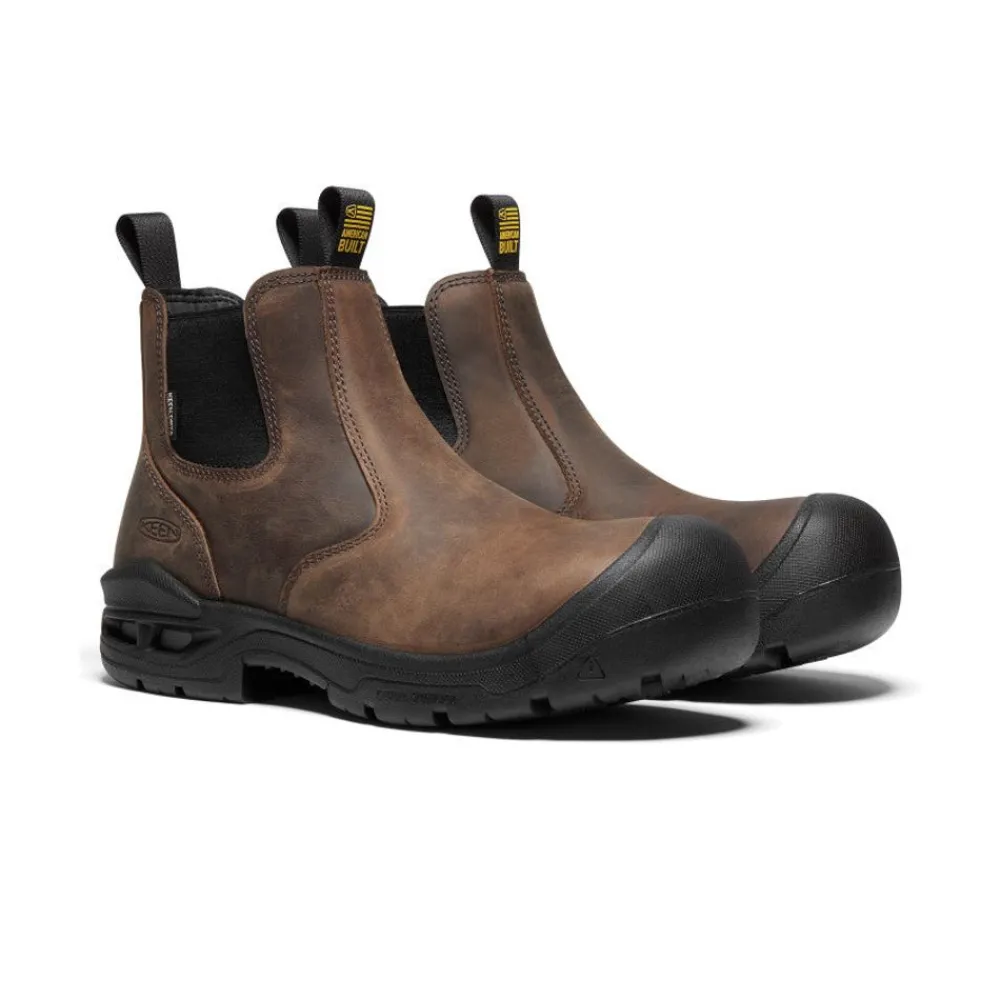 Clearance Men'S Juneau Romeo Waterproof (Soft Toe) | Dark Earth/Black Men Work Boots & Shoes