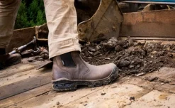 Clearance Men'S Juneau Romeo Waterproof (Soft Toe) | Dark Earth/Black Men Work Boots & Shoes