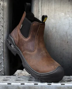 Clearance Men'S Juneau Romeo Waterproof (Soft Toe) | Dark Earth/Black Men Work Boots & Shoes