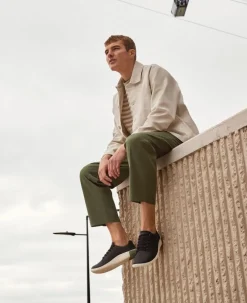 Clearance Men'S Knx Leather Sneaker | Star White/Star White Men Slip-Ons