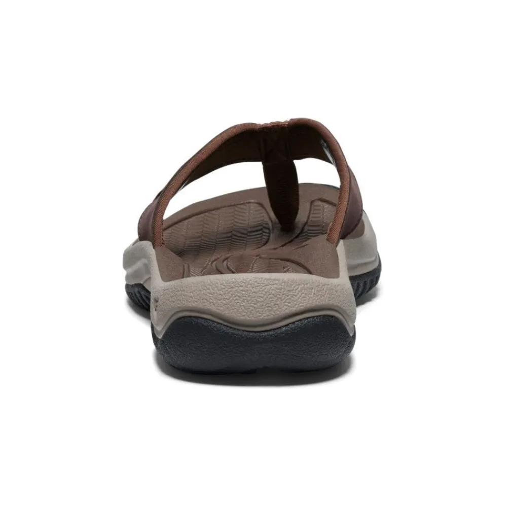 Outlet Men'S Kona Leather Flip-Flop | Java/Dark Earth Men Slip-Ons