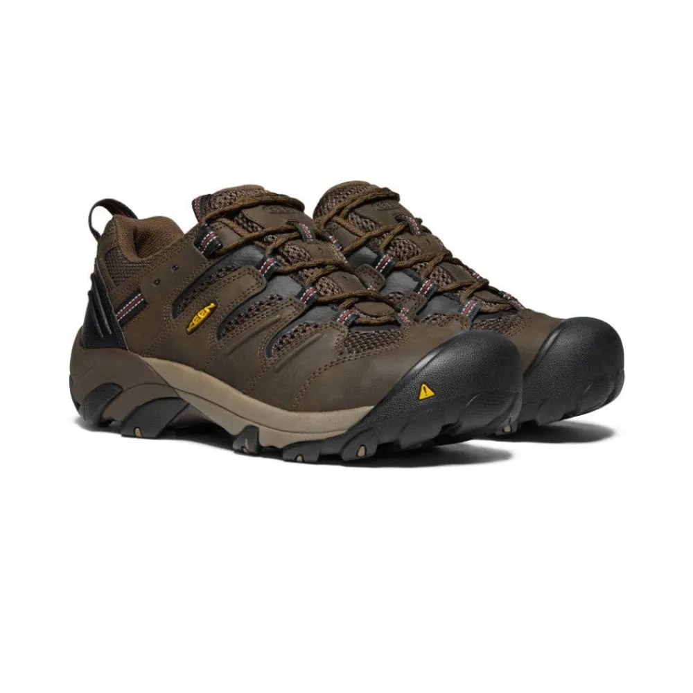 Sale Men'S Lansing Low (Steel Toe) | Cascade Brown/Fired Brick Men Work Boots & Shoes