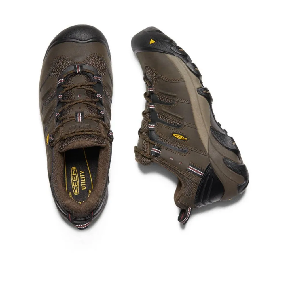 Sale Men'S Lansing Low (Steel Toe) | Cascade Brown/Fired Brick Men Work Boots & Shoes