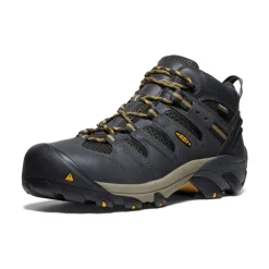 Fashion Men'S Lansing Mid Waterproof (Steel Toe) | Raven/Tawny Olive Men Work Boots & Shoes