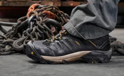 Fashion Men'S Lansing Mid Waterproof (Steel Toe) | Raven/Tawny Olive Men Work Boots & Shoes