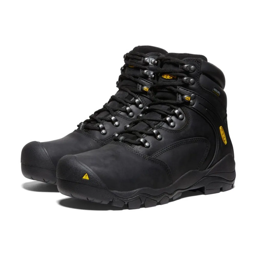 Clearance Men'S Louisville 6" Waterproof Boot (Steel Toe) | Black Men Work Boots & Shoes