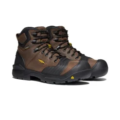 Fashion Men'S Portland 6" Waterproof Boot (Carbon-Fiber Toe) | Dark Earth/Black Men Work Boots & Shoes