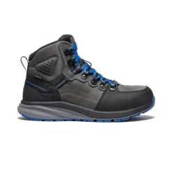 Sale Men'S Red Hook Waterproof Boot (Carbon-Fiber Toe) | Steel Grey/Bright Cobalt Men Work Boots & Shoes