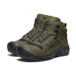 Fashion Men'S Reno Kbf Waterproof Mid (Soft Toe) | Dark Olive/Black Men Work Boots & Shoes