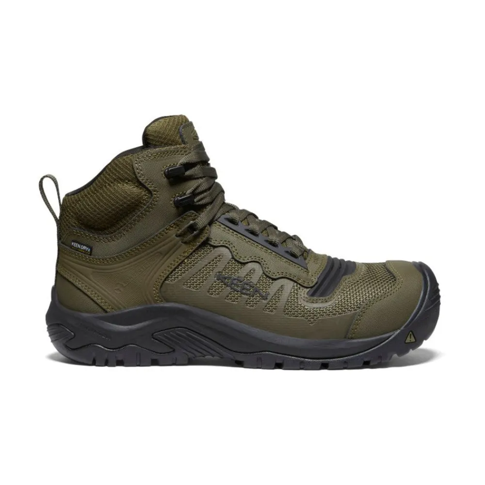 Best Men'S Reno Mid Kbf Waterproof (Carbon-Fiber Toe) | Dark Olive/Black Men Work Boots & Shoes