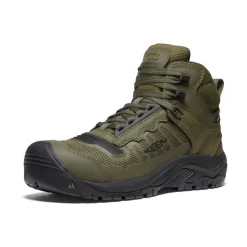 Best Men'S Reno Mid Kbf Waterproof (Carbon-Fiber Toe) | Dark Olive/Black Men Work Boots & Shoes