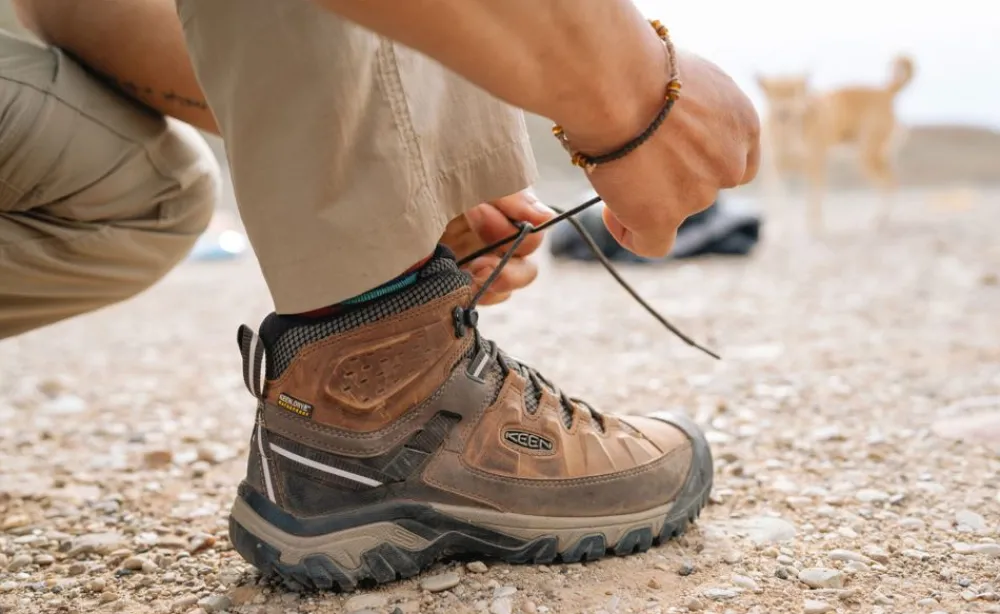 New Men'S Targhee Iii Waterproof Mid | Bungee Cord/Black Men Boots