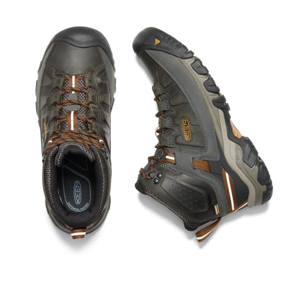 Hot Men'S Targhee Iii Waterproof Mid Wide | Black Olive/Golden Brown Men Boots