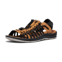 Outlet Men'S Uneek Ii Open Toe | Black/Curry Men Sandals