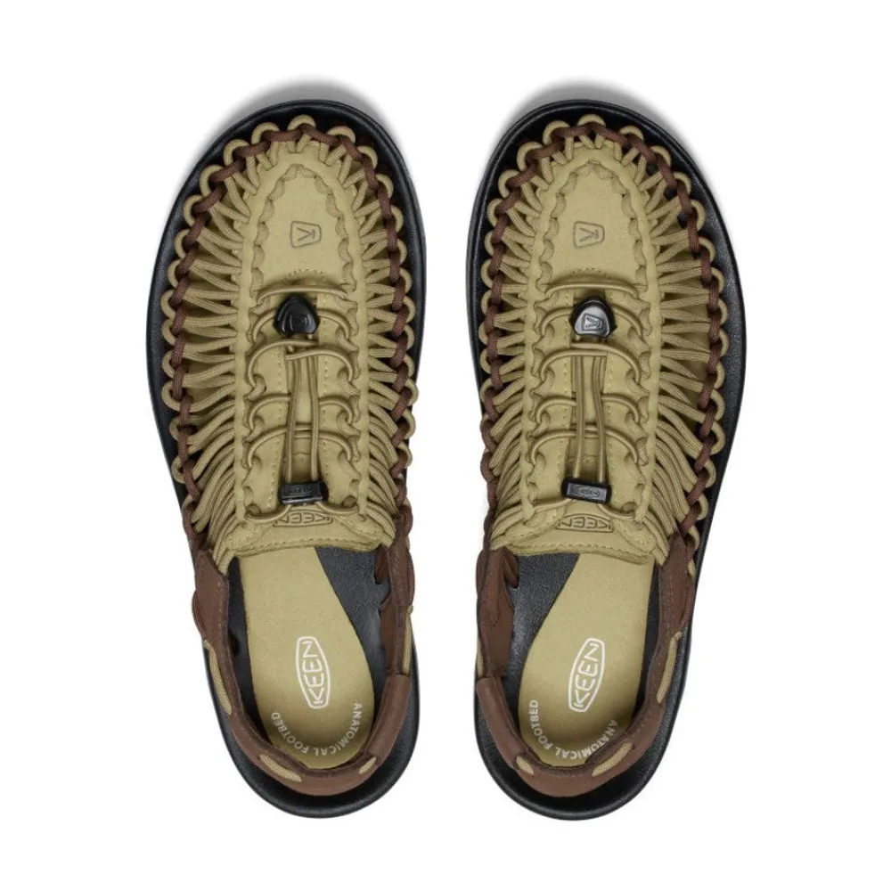 New Men'S Uneek Sneaker | Khaki/Dark Earth Men Sandals