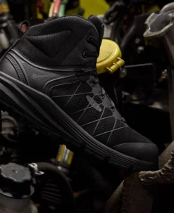 New Men'S Vista Energy Mid (Carbon-Fiber Toe) | Black/Raven Men Work Boots & Shoes