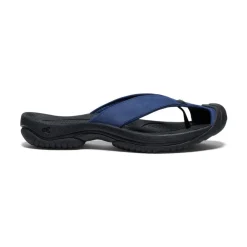 Fashion Men'S Waimea Leather Flip-Flop | Naval Academy/Black Men Slip-Ons